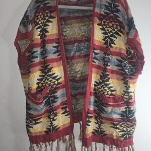 American Eagle Outfitters Multicolor Tribal Cardigan